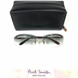 【ポールスミス】本物 Paul Smith サングラス ロゴテンプル PS-731 シルバー色系×グレー 度入り メンズ レディース ケース付き 送料520円