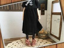 ＊革＊ステッチ&お花＊ブーティ＊濃淡オールドローズ/ヴィンテージ風＊ブーツ靴＊栃木レザー＊Outfit＊Doll Shoes＊ブライス/ピュアニーモS_画像5