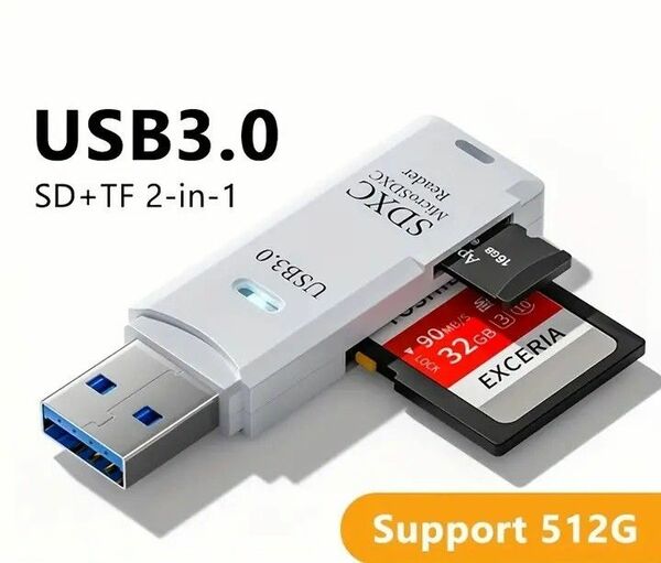 USB3.0 カードリーダー メモリ micro SD SDカード カメラ