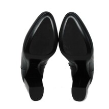 プラダ ブーディー 36 1/2 ブラック ショート サイドジップ ヒール 23.5cm ロゴ メタル ネロ ブーツ 1TP207_画像5