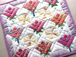  brilliant . rose. patchwork quilt 