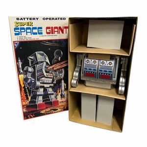  super Space Giant Robo to silver metallic metal house SUPER SPACE GIANT approximately 41cm METAL HOUSE tin plate unused goods 