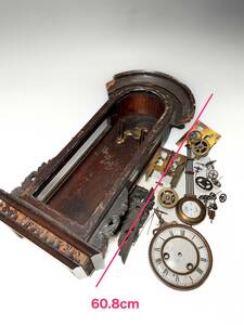 ■大正期 ユンハンス JUNGHANS ドイツ時計 掛時計柱時計 ゼンマイ式機械式時計 古時計 アンティーク古民具 インテリアオブジェ 