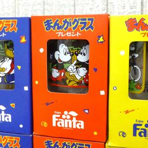 ◆ 未使用！Fantaファンタ まんがグラス/昭和レトロディズニー 広告 ノベリティ コカ・コーラ コップ 6個の画像2