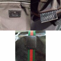 ◆GUCCI/グッチ◆ GGクリスタル トートバッグ ハンドバッグ ブラック 763287 520981 シェリーライン　中古良品_画像9