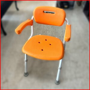  used * Panasonic eiji free shower chair yu clear *PN-L41821 orange bathing assistance chair nursing articles bath chair folding Sapporo 