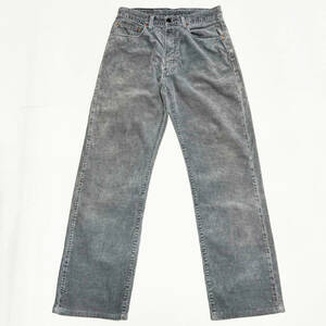 ■UK LEVIS 551-6959 細コーデュロイ・ジーンズ・グレーW32L34 USED美品■