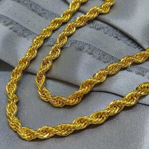  подлинность неизвестен золотой цепь плоский колье k18 мужской женский 18k печать есть . золотой 