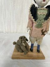 日本人形 胡粉人形 犬 大正 昭和 アンティーク ヴィンテージ 古い 骨董 レトロ アンティークドール 人形_画像5