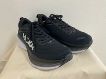 未使用！HOKA ONE ONE / Bondi8 BLACK-WHITE 9D_画像2