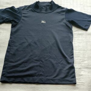 半袖 ハイネック アンダーシャツ Tシャツ ネイビー 野球　ミズノ アンダー