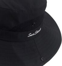日よけ帽 UVカット ポニーテール サファリハット つば広 折りたたみ ブラック SHJ_画像3