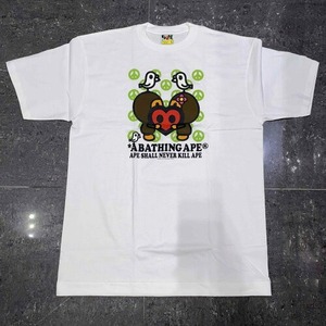 A BATHING APE PEACE&HEART BABY MILO TEE 2008年 Lサイズ アベイシングエイプ ベイビーマイロバレンタイン半袖Tシャツ BAPE