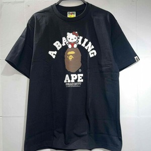 A BATHING APE SANRIO HELLO KITTY COLLEGE LOGO TEE 2015年 Lサイズ アベイシングエイプ サンリオ ハローキティカレッジロゴ半袖Tシャツ