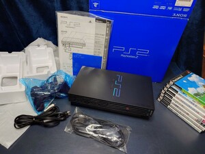 SONY PS2 プレステ2 SCPH10000 美品 動作品 コントローラ 付属 説明書一式 メモリーカード無 ソフトはオマケ ソニー 