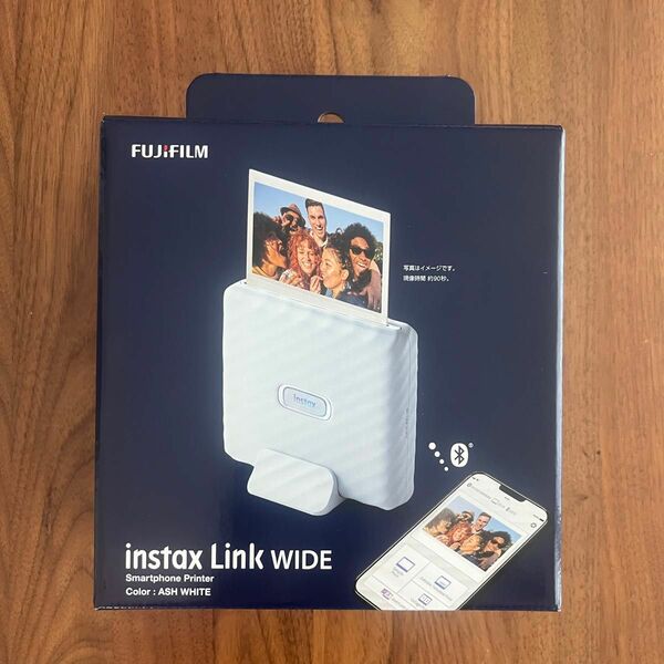 FUJIFILM instax Link WIDE アッシュ ホワイト　富士フイルム　スマホ用　プリンター