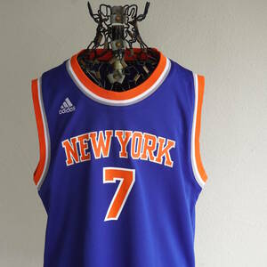 2010s adidas NBA New York *niks7 машина mero* Anthony ke-m джерси a way голубой форма knicks Y2K USA б/у одежда 