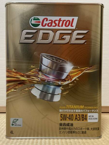 全国送料無料4L×1本カストロールエッジチタニウム5W-40エンジンオイルTITANIUM EDGE CASTROLガソリン・ディーゼルエンジン