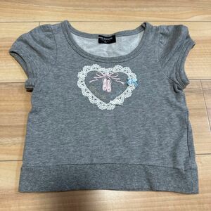 美品 110cm ポンポネット 半袖 トレーナー生地 半袖 Tシャツ