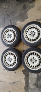 BMW E30 Genuine alloy wheels　14 InchKUMHOTiresincluded　軽Vehicleドレスアップなどに　手渡し可