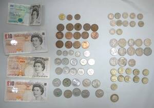 8A abroad note foreign note lucky bag summarize ENGLAND England England POUND pound £ 72 pound 48pe knee 4 sheets + coin note money 1 jpy from 