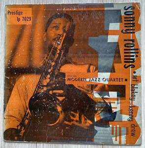 US ORIGINAL 修正ラベル レモンNYC ABなし 手書きRVG DG MONO / SONNY ROLLINS WITH THE MJQ / PRESTIGE PRLP 7029