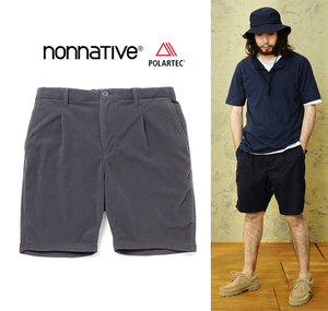 新品 22S/S nonnative DWELLER EASY SHORTS 03 POLY FLEECE POLARTEC WIND PRO グレー 2 フリースショートパンツ ショーツ 春夏