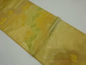 ys6996671; 加藤善織物製　霞に樹木模様織り出し袋帯（材料）【アンティーク】【着】