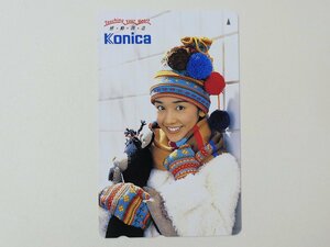 【2-493】　テレカ 西田ひかる　Konica　コニカ　テレホンカード　50度