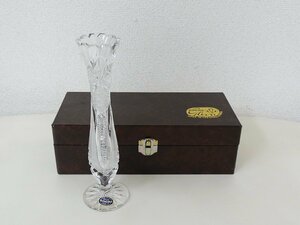 BOHEMIA CRYSTAL GLASS ボヘミアガラス 一輪挿し 花瓶 チェコ クリスタル 硝子　花入れ　花瓶　フラワーベース