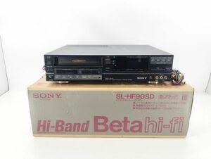 sa☆/ SONY ソニー Betamax ベータビデオデッキ SL-HF90SD ジャンク品 外箱付き　/DY-2859