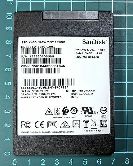 【送料無料】SanDisk SD8SB8U128G1001 128GB SATA SSD【短使用品】【動作品】(002)