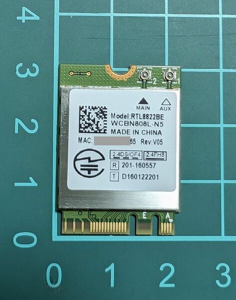 【送料無料】動作確認済み Realtek RTL8822BE 中古 ノートパソコン用 Wi-Fi & Bluetooth モジュール（65）