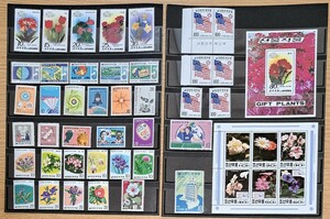 海外　切手　KOREA　バラ40点(小型シート2点含む)【未使用】