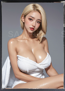A4ポスター　美女アートポスター 　イラスト印刷物 かわいいセクシー写真　巨乳モデル 460-138