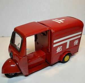  подлинная вещь maru солнечный .. игрушка три колесо грузовик Midget mail доставка машина сделано в Японии жестяная пластина авто три колесо Showa Retro миникар Marsan Japan