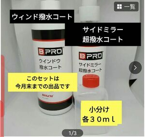 車用ガラス撥水剤 ウィンドウ撥水コート 　サイドミラー超撥水コート