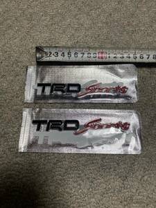 未開封品 トヨタ TRD sports ロゴ メタル　エンブレム　レッド / ブラック　2個セット