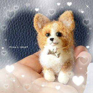 *rina's shop*5cm愛犬コーギーちゃん*ハンドメイド*羊毛フェルト*ブライス*ペットロス*インテリア*メモリアル*ミニチュア*小型犬*ペット