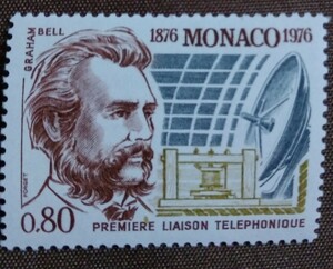 モナコ　1976 電話 100年　1完　ベル　有名人　発明家　実業家　未使用糊あり