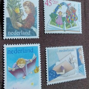 オランダ 1980 児童福祉 4完 寄附金付き 本 読書 子供 未使用糊ありの画像7