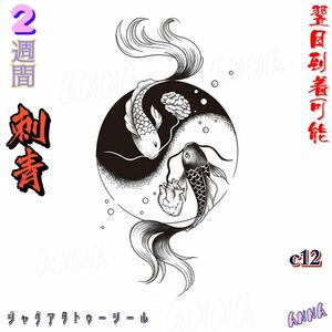 c12 common carp 2 week . disappears henna ta toe Jug a tattoo seal tattoo seal tinto tattoo seal body art seal 