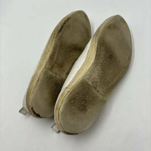 E ＊ 日本製 '高級感溢れる' COMME des GARCONS HOMME PLUS コムデギャルソン 本革 スリッポン 革靴 ローファー 紳士靴 メンズ シューズ 白の画像6