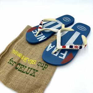 C ＊ 保存袋付き 履き心地抜群 '人気モデル' havaianas ハワイアナス FRANCE フランス ビーズ装飾 ビーチサンダル US9 27cm メンズ 