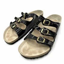 C ＊ 良品 ドイツ製 '定番 人気モデル' BIRKENSTOCK ビルケンシュトック FLORIDA フロリダ 本革 レザー サンダル EU39 25cm メンズ_画像1