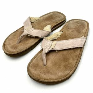 B ＊ 履き心地抜群 '人気モデル' UGG アグ 本革 ビーチサンダル 6W 23cm レディース シューズ 