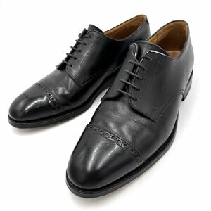 B ＊ 英国製 '高級紳士靴' CROCKETT&JONES クロケット&ジョーンズ SHIPS 別注 本革 ストレートチップ ビジネスシューズ 革靴 6E 24.5cm