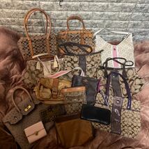 COACH コーチバッグまとめ　10点とおまけオーストリッチ　フェンディ　ヒロフ　ロエベ　サマンサ_画像1