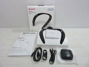 CV5704t 1円セール 美品 SHARP シャープ Bluetooth ウェアラブルネックスピーカー AN-SS2 ブラック サウンドパートナー