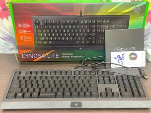 ☆432 RAZER レイザー CYNOSA LITE ESSENTIAL GAMING KEYBOARD ゲーミングキーボード 箱/説明書/ステッカー有り